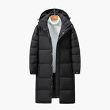 Long Men's Down Jacket with Hood