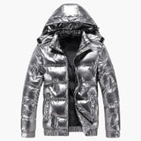 Men's down jacket with hood