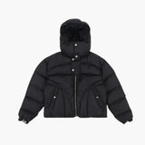Men's down jacket with hood and zipper