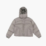 Men's down jacket with hood and zipper