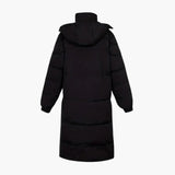 Men's long down jacket with zip closure