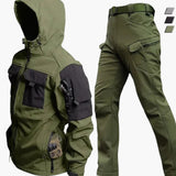 Men's outdoor set with zip-up jacket and straight pants