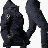 Men's outdoor set with zip-up jacket and straight pants