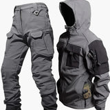 Men's outdoor set with zip-up jacket and straight pants