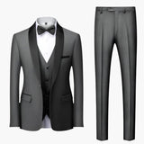 Men's tuxedo set with shawl collar jacket and vest