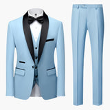 Men's tuxedo set with shawl collar jacket and vest