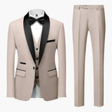 Men's tuxedo set with shawl collar jacket and vest