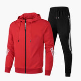 Men's tracksuit set with hooded jacket