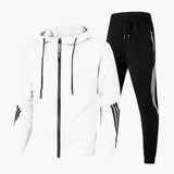 Men's tracksuit set with hooded jacket