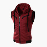 Men's Sleeveless Hoodie Vest with Zip