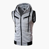 Men's Sleeveless Hoodie Vest with Zip