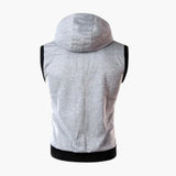 Men's Sleeveless Hoodie Vest with Zip