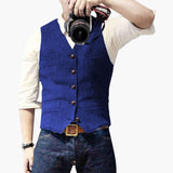 Men's vest with button closure