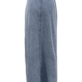 Del Mar High Slit Denim Maxi Skirt