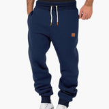 Men's relaxed fit fleece joggers with elastic waistband