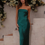 Thesa - Sleeveless satin dress