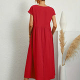 Robe Légère En Coton Doux Avec Poches