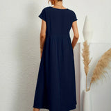 Robe Légère En Coton Doux Avec Poches