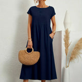 Robe Légère En Coton Doux Avec Poches