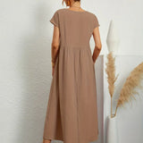 Robe Légère En Coton Doux Avec Poches