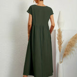 Robe Légère En Coton Doux Avec Poches