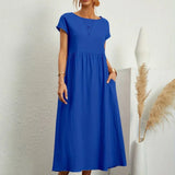 Robe Légère En Coton Doux Avec Poches