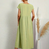 Robe Légère En Coton Doux Avec Poches