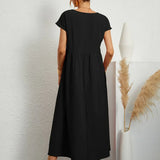 Robe Légère En Coton Doux Avec Poches