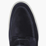 Men's Lace-Up Moccasins with Suede Surface and Flexible Sole