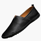 Slip-on moccasins for men with low cut and stitched sole