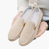 Men's slip-on moccasins with textured surface