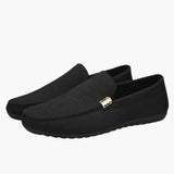 Men's slip-on moccasins with textured surface