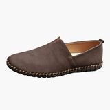 Slip-on men's moccasins with stitched sole
