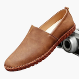 Slip-on men's moccasins with stitched sole