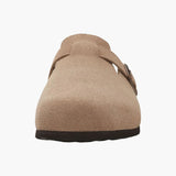 Men's closed-toe mules with adjustable strap