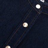 Indigo Statement Puff Sleeve Mini Dress