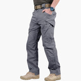 Men's Cargo Pants with Multi-Pockets and Adjustable Belt