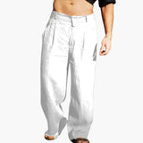 Men's Wide High Waist Pants with Side Pockets