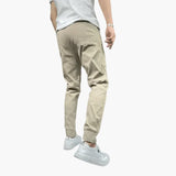 Men's cargo pants with elastic waistband and multiple pockets