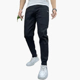 Men's cargo pants with elastic waistband and multiple pockets