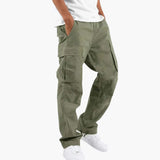 Men's relaxed fit cargo pants with multiple utility pockets
