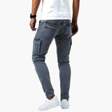 Men's tapered fit cargo pants with elastic waistband