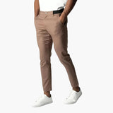Men's chino pants with button closure
