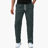 Casual straight pants for men with drawstring waist and side pockets