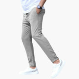 Men's pants with elastic waistband and side pockets