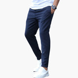 Men's pants with elastic waistband and side pockets