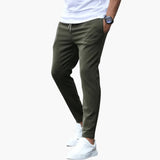 Men's pants with elastic waistband and side pockets