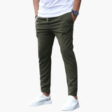 Men's pants with elastic waistband and side pockets