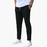 Men's pants with elastic waistband and side pockets