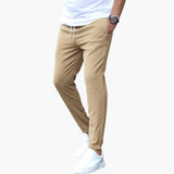 Men's pants with elastic waistband and side pockets